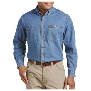 Wrangler男衬衫牛仔大口袋设计感新潮时尚百搭清新春秋正品97687