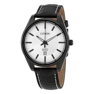 Citizen 09A BI1035 西铁城男手表石英白色表盘镀黑腕表礼物正品