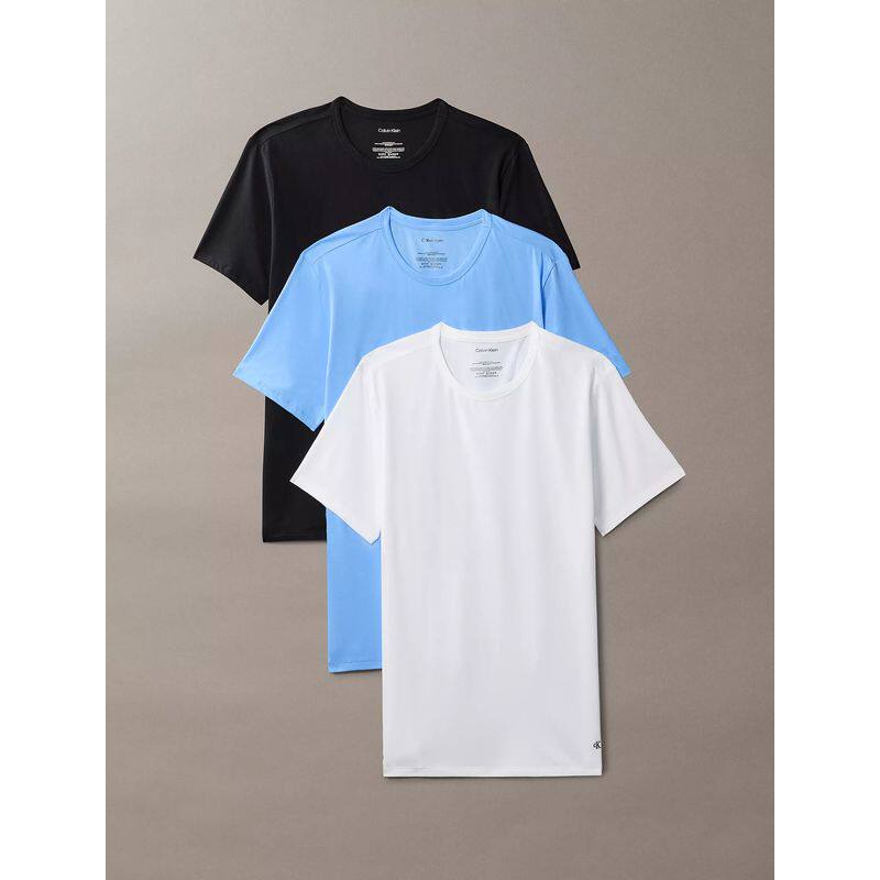 CK男装3件套装T恤春夏季短袖家居服calvin klein半截袖拼色舒适