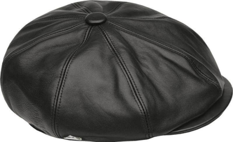 男真皮画家帽八角帽黑色正品帽子