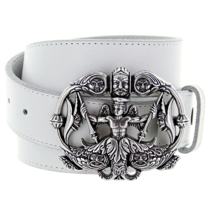 热销durabelt男腰带皮带休闲针扣牛皮真皮古董雕刻海王星商务38mm