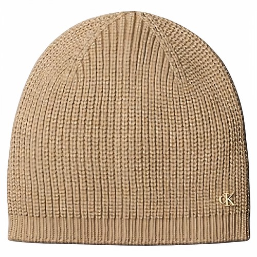 Calvin Klein毛线帽CK针织帽男女帽子纯棉冬季保暖便帽柔软小标