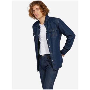 Wrangler威格男士衬衫外套长袖牛仔服工作衫舒适休闲欧美装春秋季