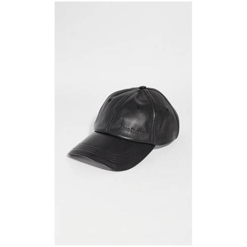 acne女士小牛皮纯色鸭舌帽