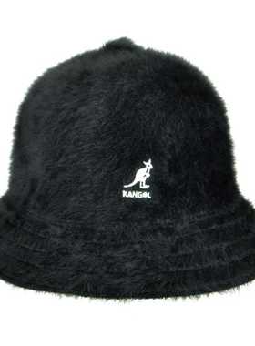 Kangol袋鼠帽子男女款盆帽女日系渔夫帽冬季帽毛毛帽子K3017ST-s