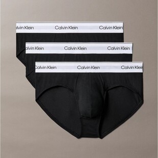 CK男士三角裤内裤黑白拼色潮流男装打底裤弹力3条装送礼物男装