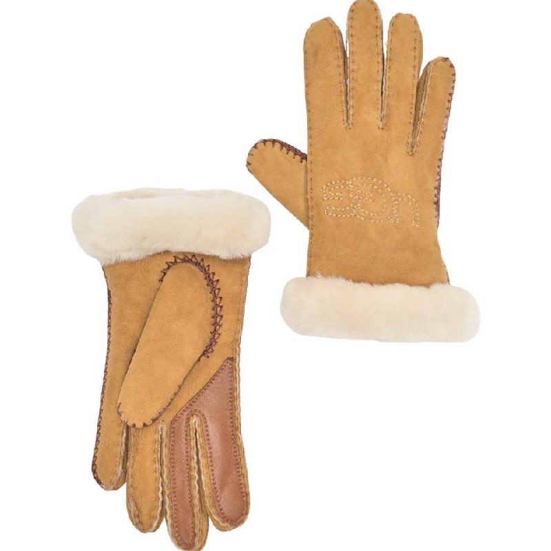 ugg手套冬季女士手套分指手套秋冬甜美保暖舒适柔软正品滑雪新品