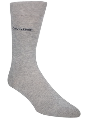 Calvin Klein/凯文克莱男袜子棉质平针织圆袜吸汗舒适中筒袜柔软