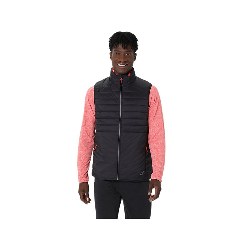 Asics/亚瑟士保暖背心男马甲外套无袖舒适立领INSULATED VEST 2.0