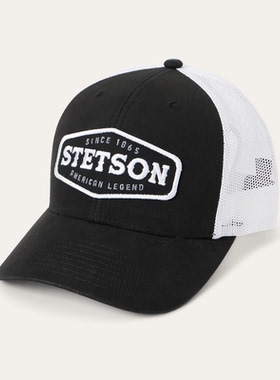 STETSON男子运动帽棒球帽网面帽子透气春夏可调节凉帽街头棉质