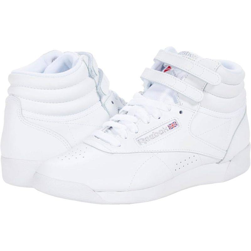 Reebok/锐步高帮板鞋运动休闲系带小白鞋女皮质Freestyle缓冲春夏