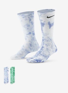 Nike/耐克 男袜女袜运动袜中筒2双装多彩透气吸汗舒适速干正品