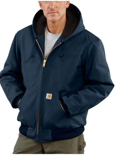 carhartt Мужская демисезонная удерживающая тепло ветрозащитная куртка с капюшоном, J140