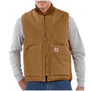 Carhartt卡哈特男棉马甲秋冬中老年爸爸保暖衍缝厚款纯棉正品V01