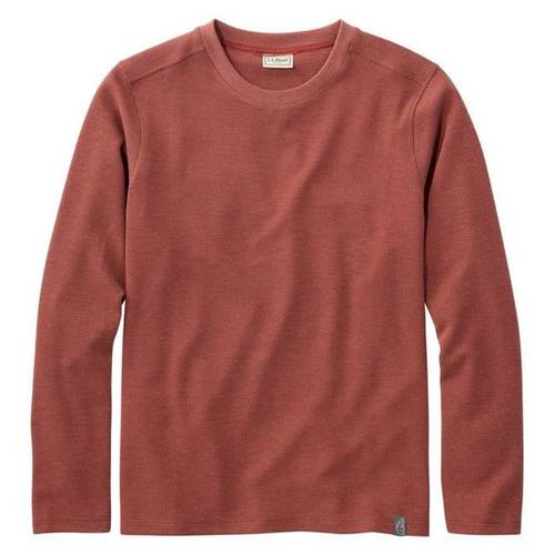 L.L. Bean宾恩男士卫衣套头衫原领长袖T恤华夫格打底衫上衣秋冬季