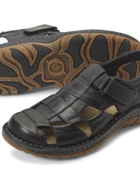 Born/博仁男鞋凉鞋真皮魔术贴包头休闲时尚夏季正品16452