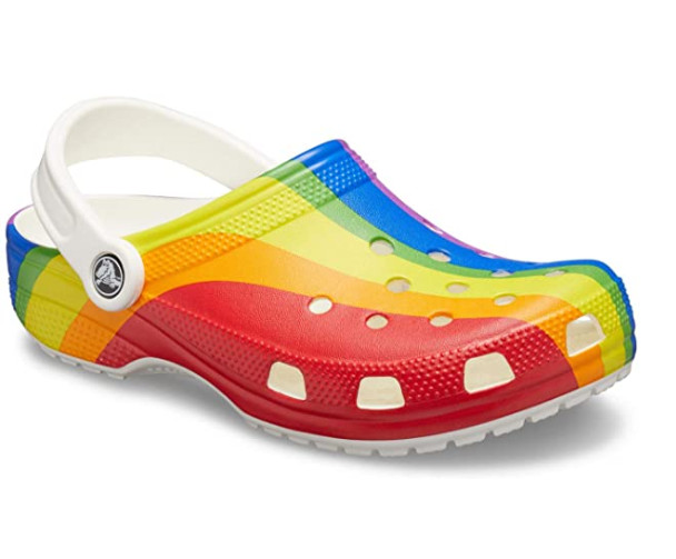 crocs/卡洛驰男洞洞鞋凉鞋沙滩夏季时尚彩虹条纹正品204934