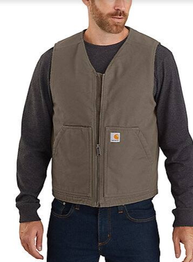 carhartt纯棉帆布加绒内里休闲马甲男春秋冬百搭B11053T