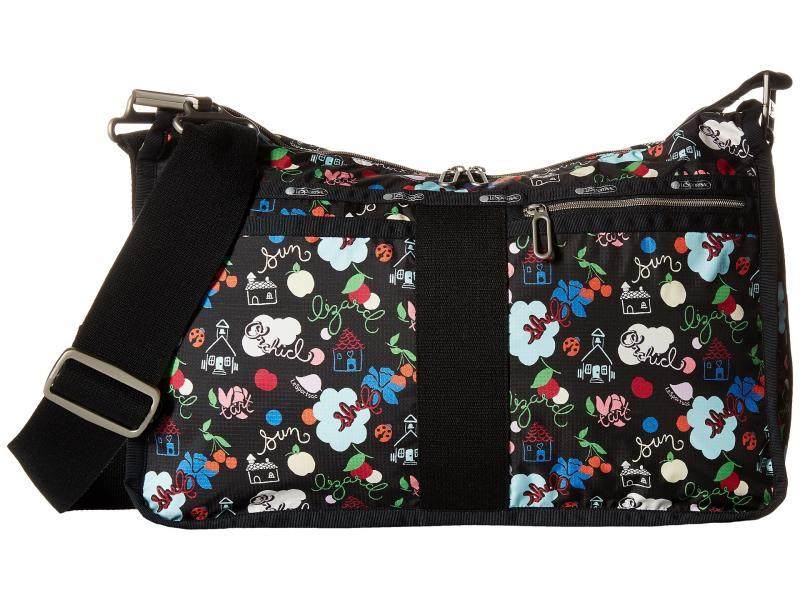 LeSportsac女中号印花卡通帆布包学院风斜挎包美国直邮8747998