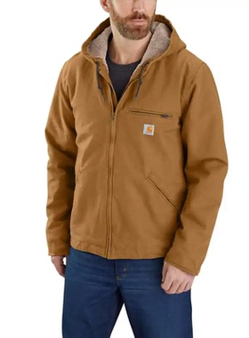 carhartt卡哈特男夹克主线连帽加厚保暖水洗帆布J141升级款104392