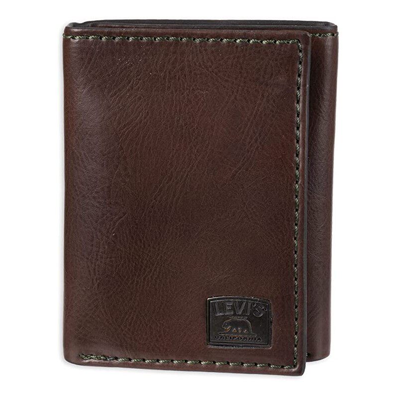 levis/李维斯男士钱包复古三折旅行棕色多卡槽正品jx b08rb45xh3