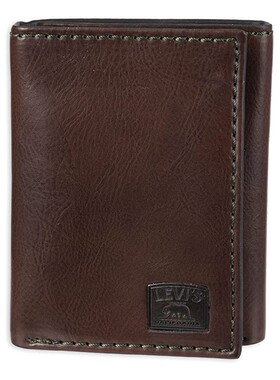 Levi's/李维斯男士钱包复古三折旅行棕色多卡槽正品JX B08RB45XH3