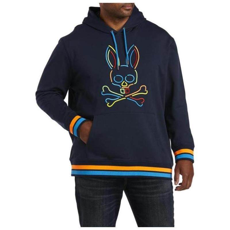 psycho bunny男卫衣纯棉休闲运动春秋舒适套头衫连帽正品b7479