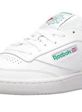 Reebok/锐步男板鞋小白鞋休闲鞋皮质Club C 85复古低帮正品AR0455