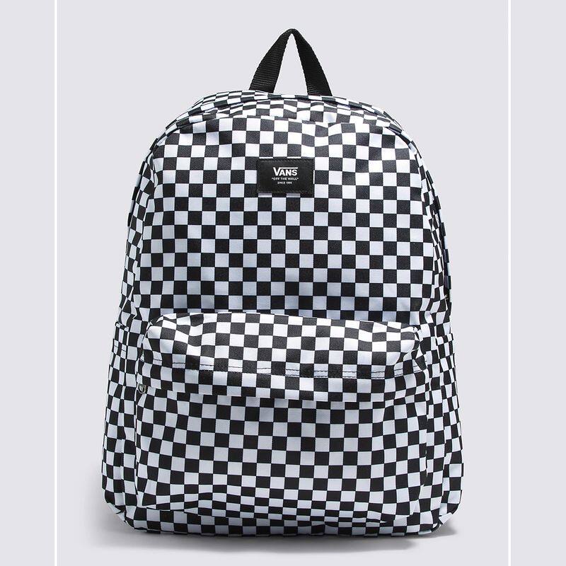 VANS/范斯双肩背包书包Old Skool棋盘格纯色22L学校15英寸电脑包