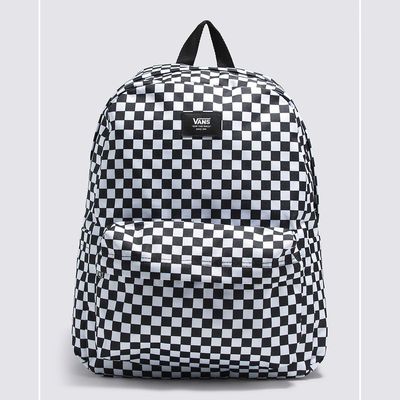 VANS/范斯双肩背包书包Old Skool棋盘格纯色22L学校15英寸电脑包