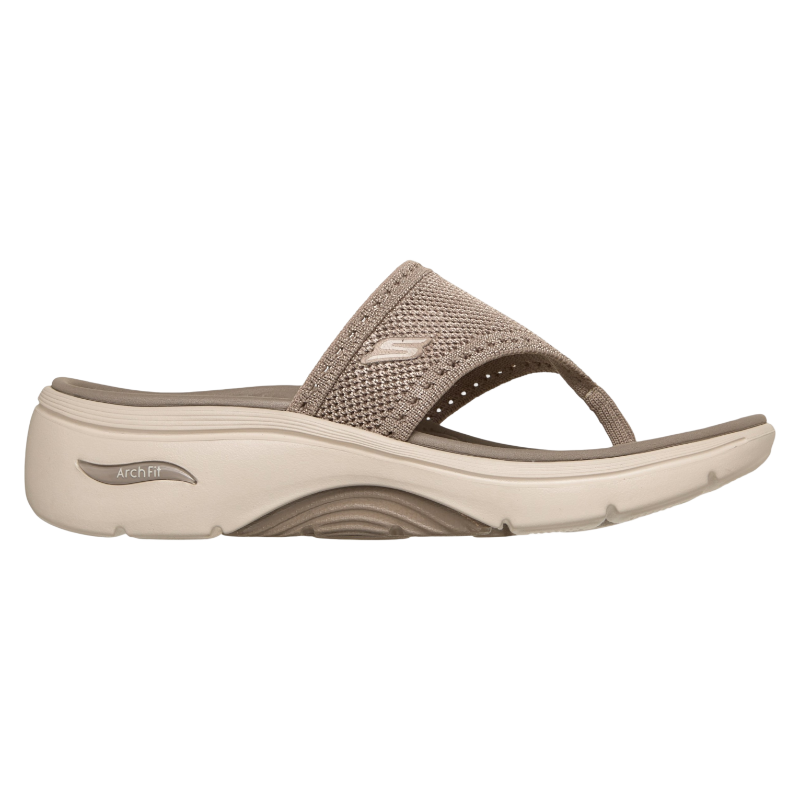 Skechers斯凯奇女鞋人字拖夹趾拖鞋运动缓震针织面凉鞋轻便夏季