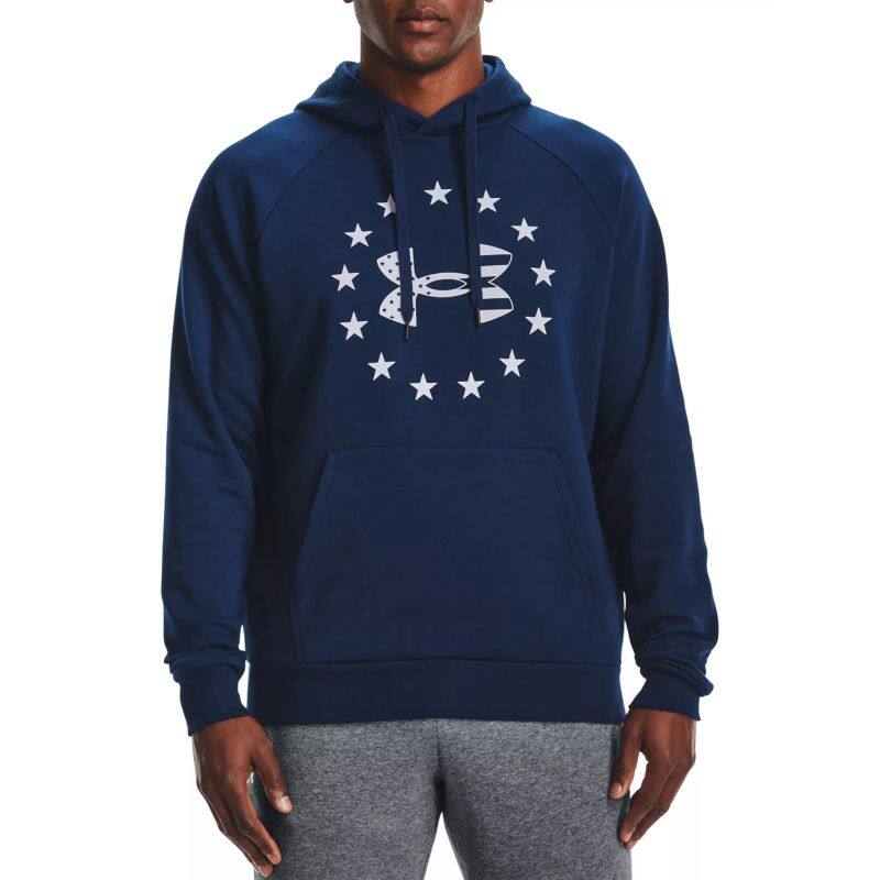 under armour/安德玛男子运动卫衣连帽衫五角星环绕logo简约休闲