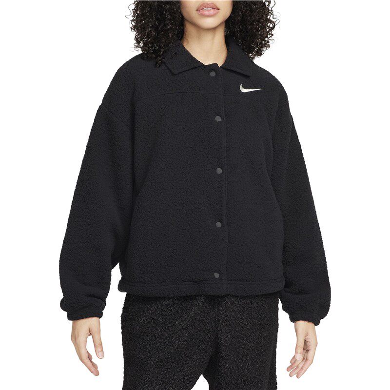 Nike/耐克女子夹克运动外套翻领毛绒舒适保暖小清新春秋舒适美版