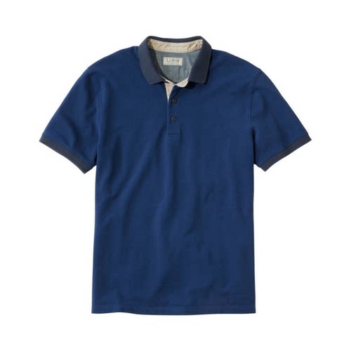L.L. Bean宾恩男士短袖POLO衫纯棉透气运动衫翻领春夏季TA524654