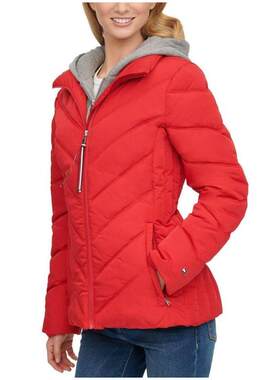 tommy汤米棉衣棉服红色新款正品