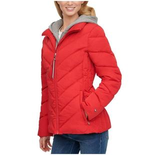 Tommy Hilfiger/汤米女棉衣棉服红色连帽新款保暖正品10995551