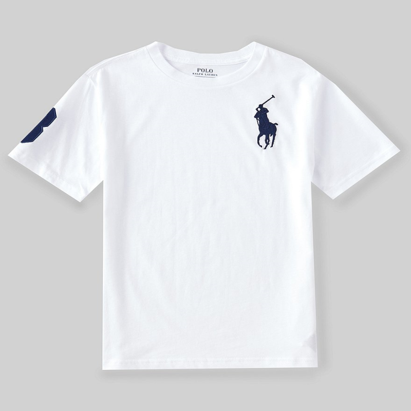 拉夫劳伦POLO RALPH LAUREN8-20男童装短袖大马驹圆领t恤棉质纯色