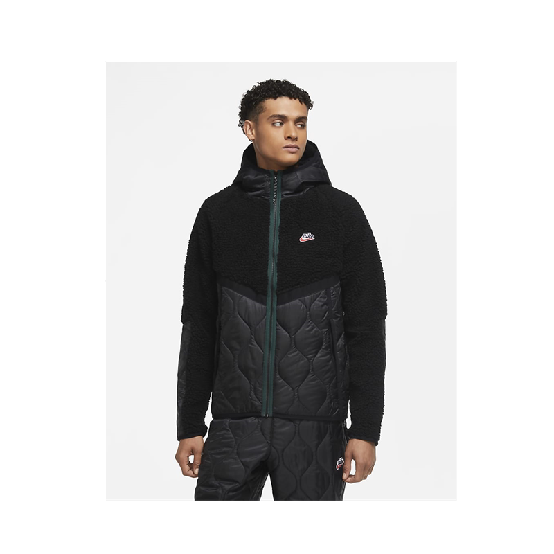 nike/耐克男士夹克外套拉链羊毛防水保暖连帽秋冬正品jxjcu4446