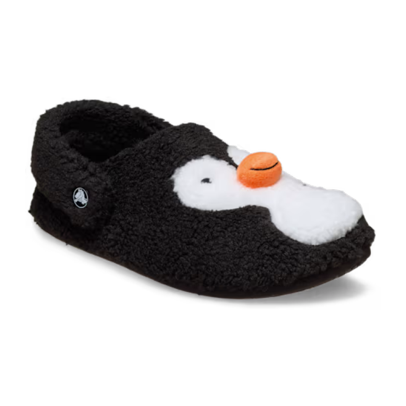 Crocs卡路驰拖鞋男女棉拖鞋包头企鹅卡通秋冬保暖室内鞋可爱新款