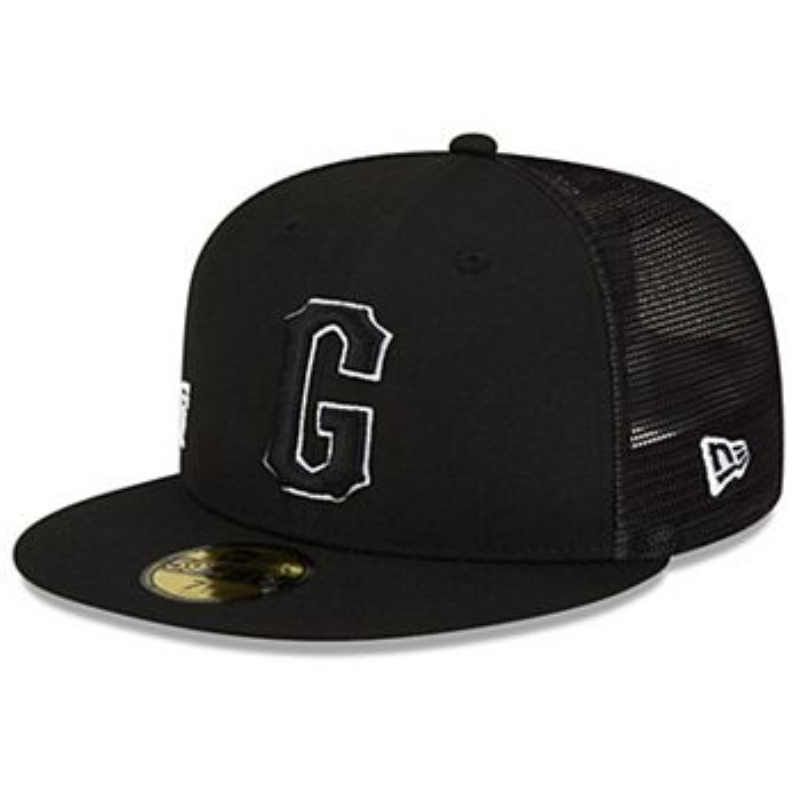 NEW ERA CAP男士棒球帽运动帽黑色旧金山巨人队球迷帽纱网透气夏