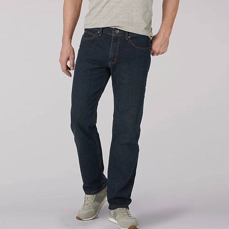 Lee/李牌男士休闲牛仔裤 常规中腰直筒休闲裤 时尚宽松街头百搭