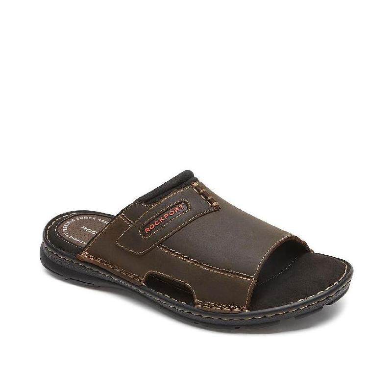 Rockport/乐步拖鞋男鞋凉爽沙滩度假凉拖轻质防滑皮面正品431617