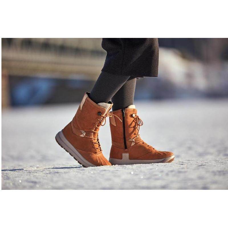 ecco/爱步女靴高筒靴系带厚底防滑舒适耐磨保暖防水正品420103
