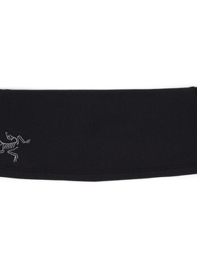 ARC'TERYX/始祖鸟发带Rho头带吸汗骑行保暖户外男女贴合黑色小标