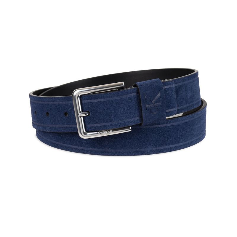 凯文克莱CK男腰带皮带针扣宝石蓝