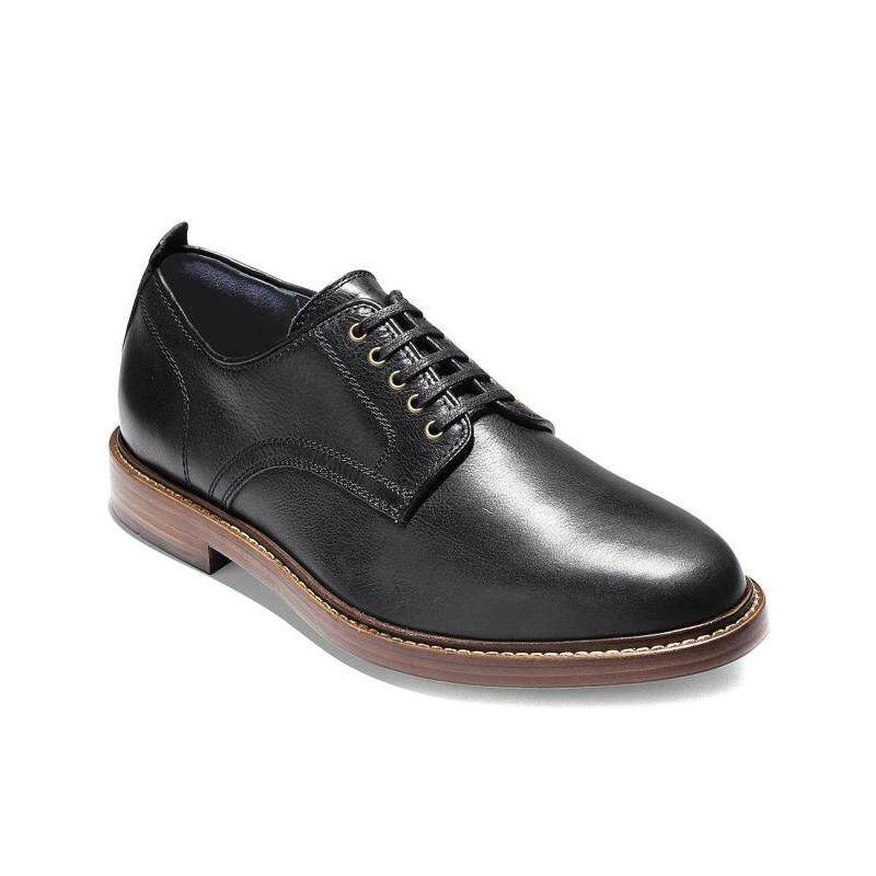 cole haan/可汗男休闲皮鞋真皮黑色上班低帮系带圆头正品493470