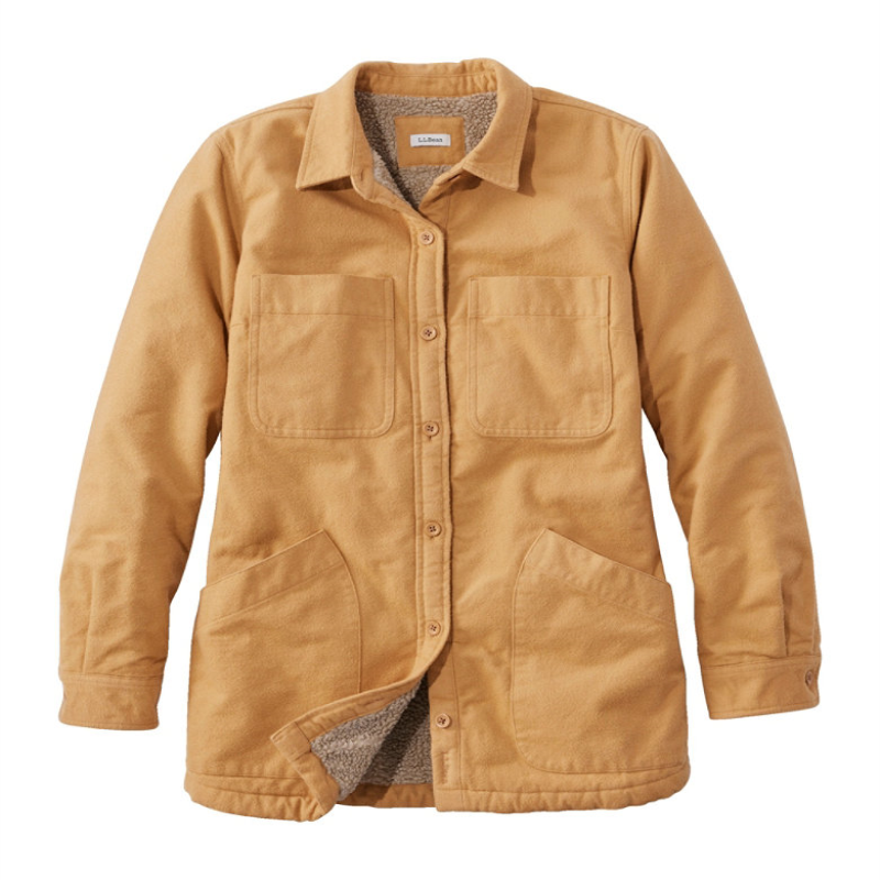 L.L. Bean/宾恩女士衬衫抓绒衫休闲衫长袖系扣保暖正品TA518170