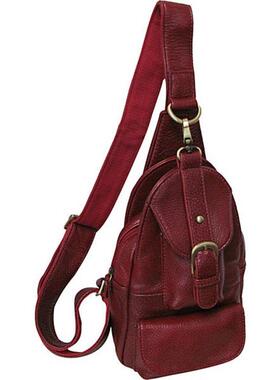 Amerileather男士皮质拉链斜挎包正品 CT39-234232