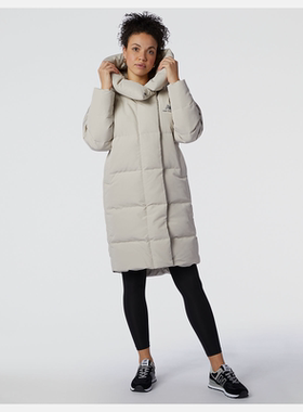 NEW BALANCE NB女士运动休闲羽绒服长款宽松连帽直邮WJ13503