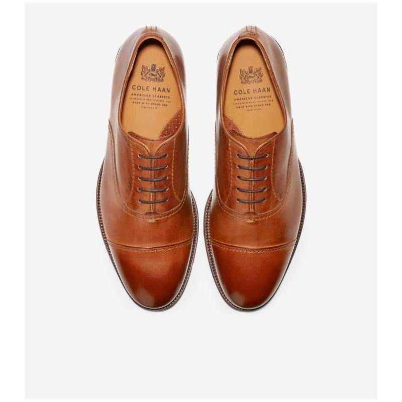 Cole Haan/可汗男正装皮鞋系带棕色商务绅士舒适气垫正品C31543_虎窝淘